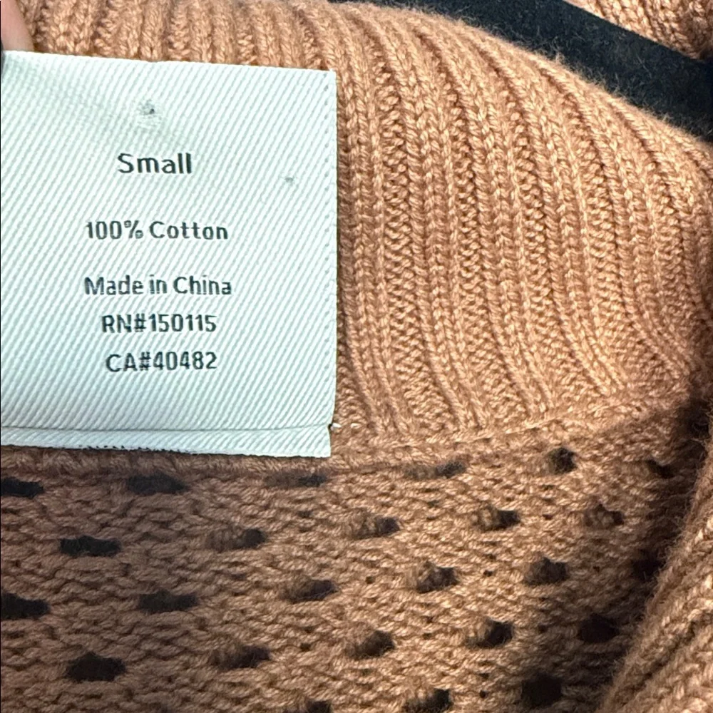 NWOT VARLEY Finn Longline Knit Jacket Warm Taupe - Women’s Small - Picture 4 of 6